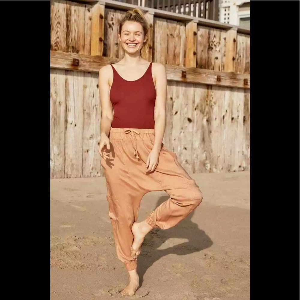 Free People Rise To The Sun Solid Harem Pants